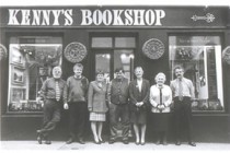The Kenny family outside Kenny's Bookshop in the 1980's