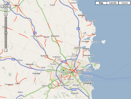 Gardaí's Google Map of accident blackspots