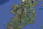 Google Earth View of Ireland