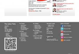 Screenshot of the QR code on Labour's website