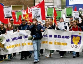 USI organised protest in Dublin last November
