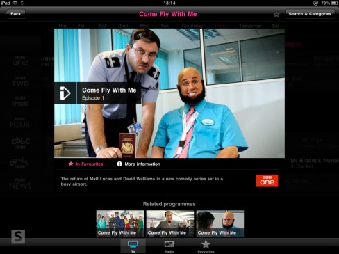 BBC iPlayer iPad app programme overview