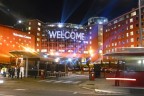 The iconic BBC Television Centre in London