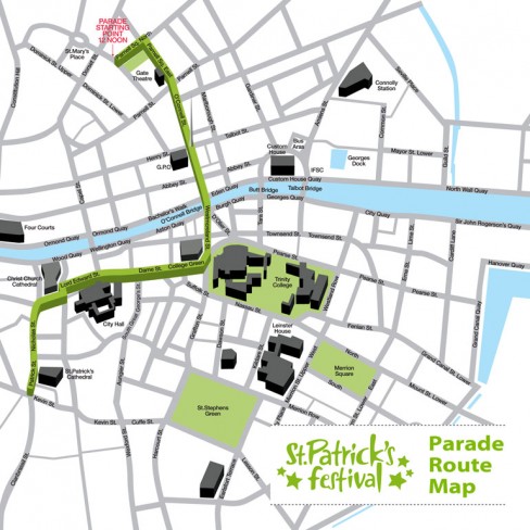St Patrick's Day Parade Map 2011