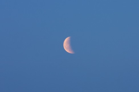 The moon in eclipse