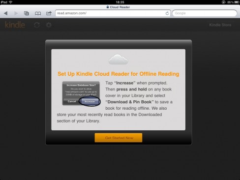 Kindle Cloud Reader screenshot
