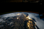 The International Space Station Looking Down on Earth
