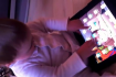 One year-old using an iPad