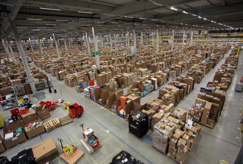 An Amazon Fulfillment Centre in south Wales. Credit: dailymail.co.uk