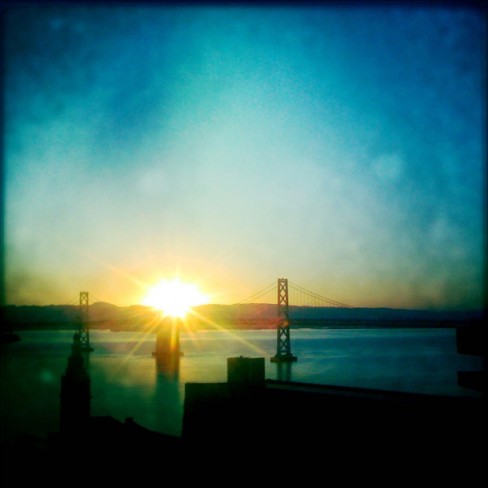 This image of the Oakland Bay Bridge was taken by David Gardner on an iPhone 4
