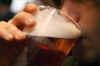 Drinking beer