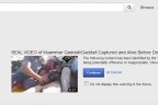 Screen shot of YouTube showing warning message