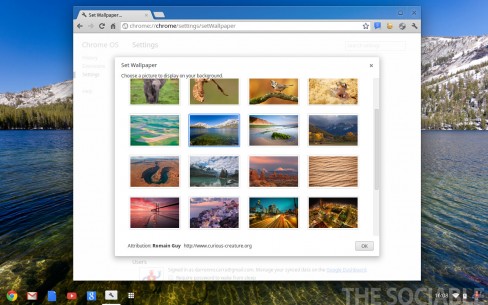 Chrome OS - Set wallpaper