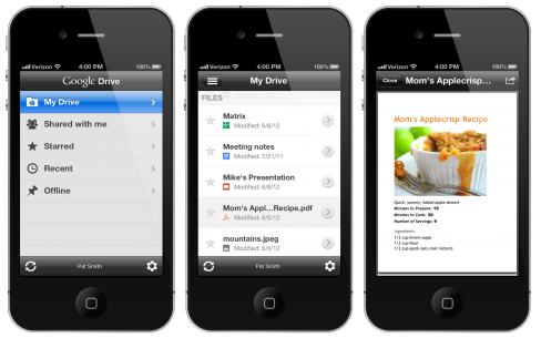 Google Drive is available on iPhone, iPad and iPod Touch from today