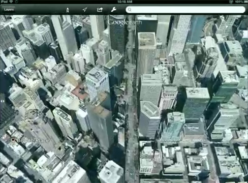 Google Maps 3D cityscape