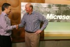 David Sacks and Steve Ballmer closing the Microsoft Yammer deal today