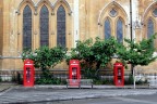 Three phone boxes