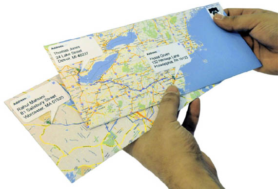 Google Maps Envelopes
