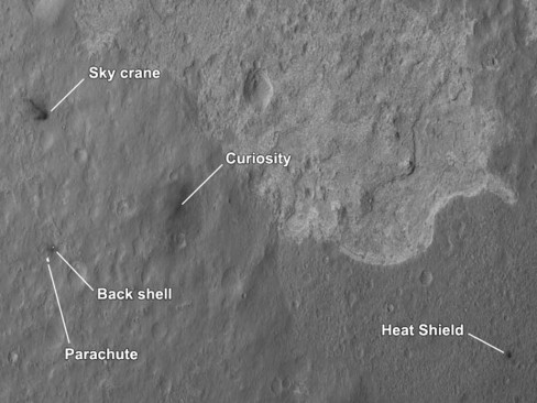 Mars Curiosity Rover debris