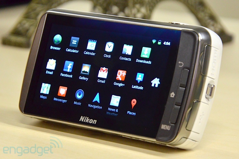 Nikon S800c Android home screen