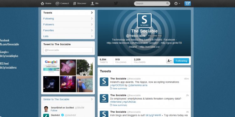 Twitter's new profile design
