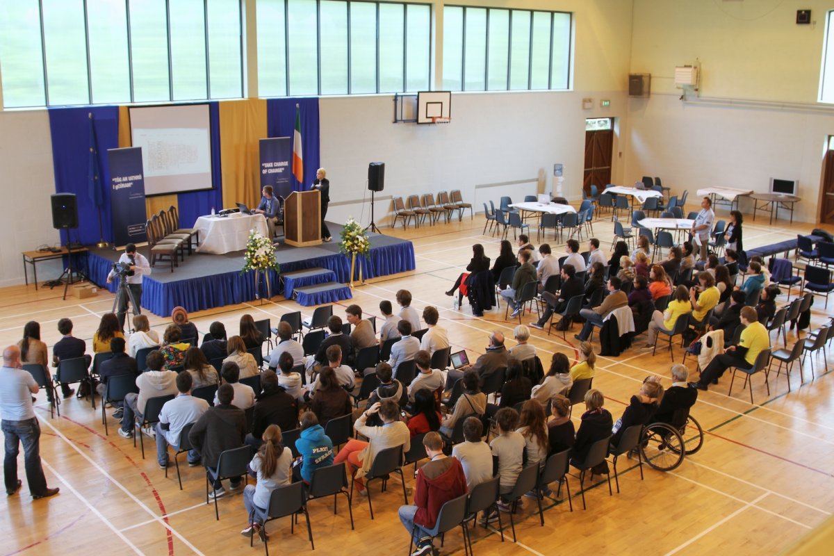 The crowd at Being Young and Irish regional workshop in Monaghan