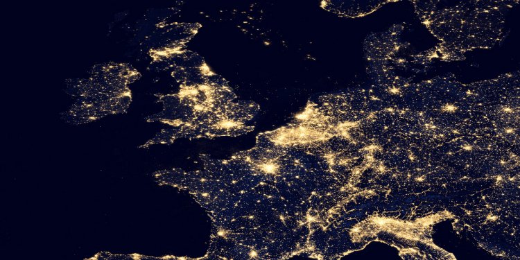 NASA image of Europe at Night