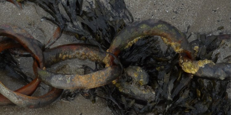 Chains on a beach