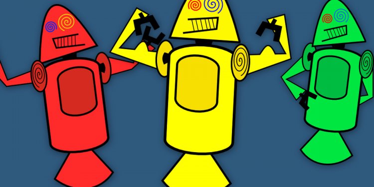 An early (and scary) version of the Android mascot