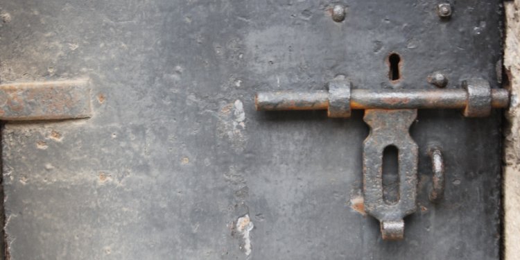 locked prison door