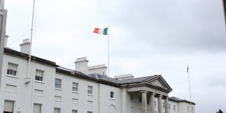 Irish flag over the president's residence