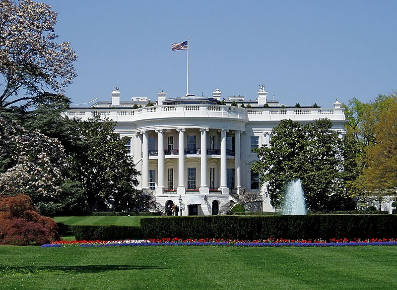 The White House. Photograph by UpstateNYer via Wikipedia