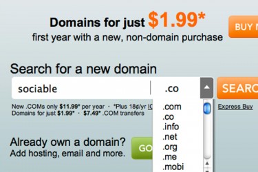 Go Daddy: .CO now default domain