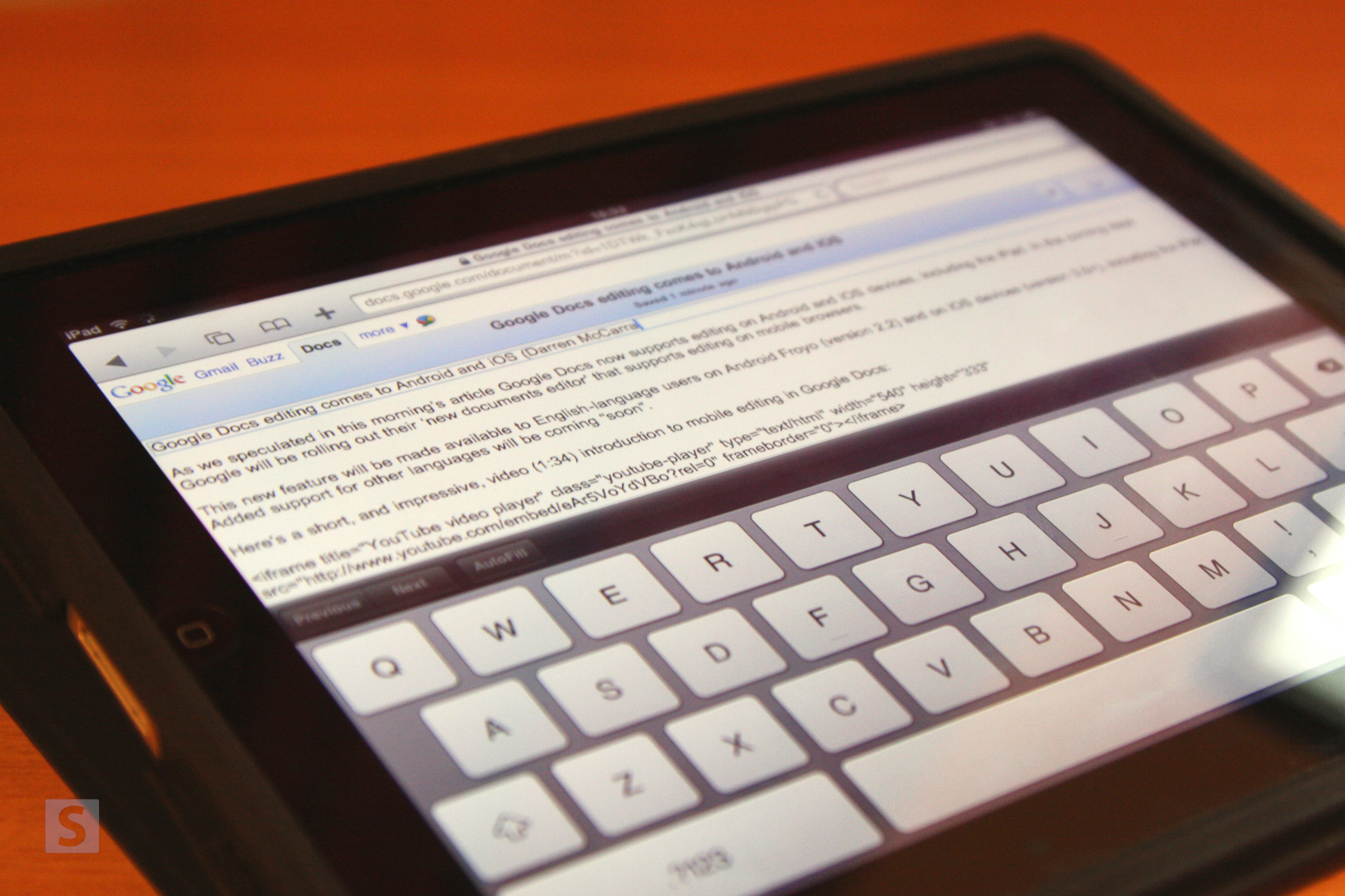 how to use google docs on ipad