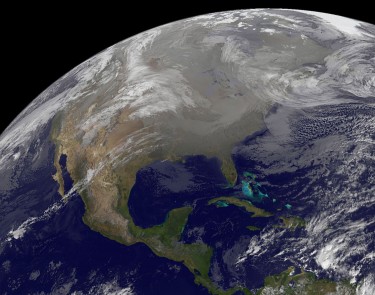 NASA image of storm battered USA