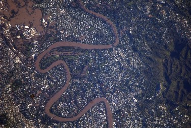 Flooding in Queensland, Australia seen by NASA from ISS