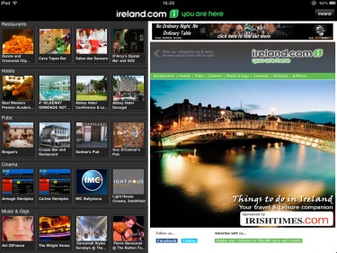 Ireland.com's iPad app