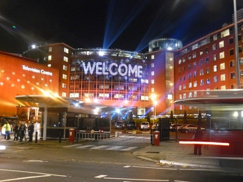 The iconic BBC Television Centre in London