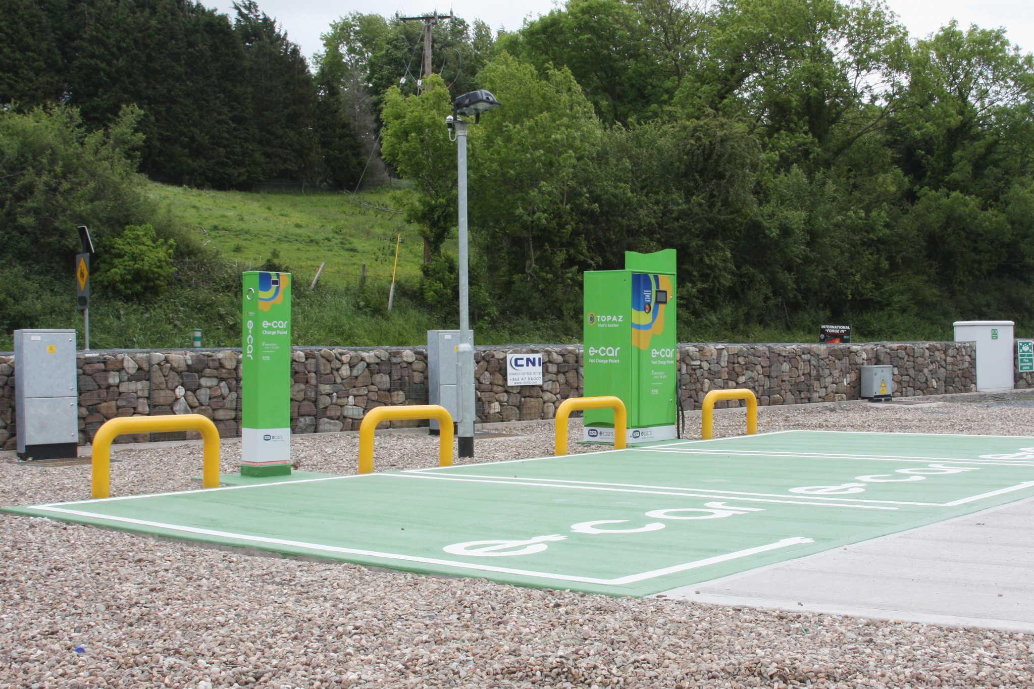 Electric vehicle fast-charge point at Topaz in Coolshannagh, Monaghan