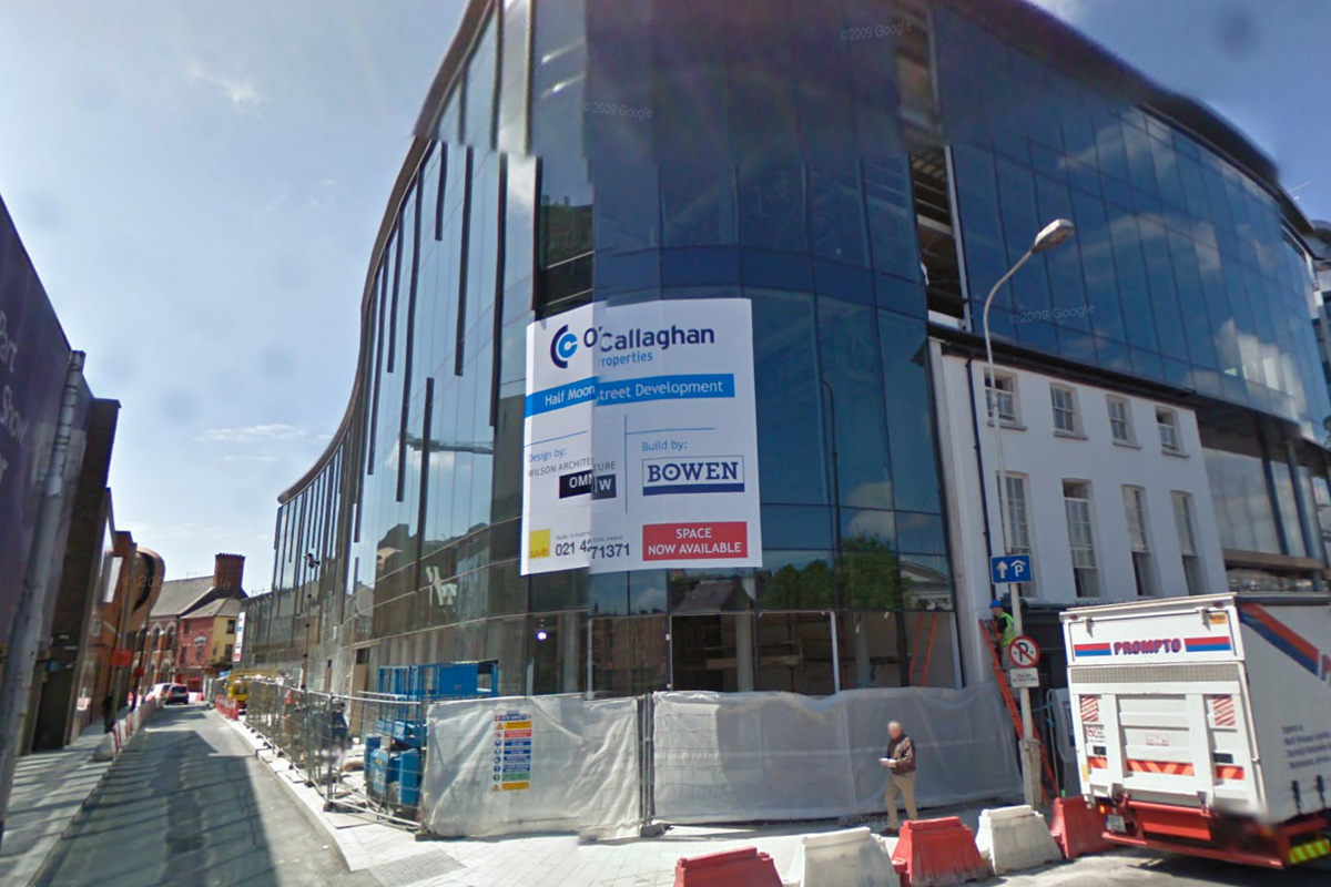 Apple's new offices on Cork's Half Moon Street overlooking the quays. Credit: Google Street View
