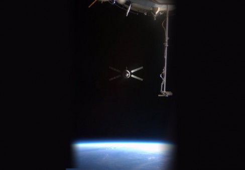 ATV Johannes Kepler undocking from the ISS. Credit: Roscosmos 