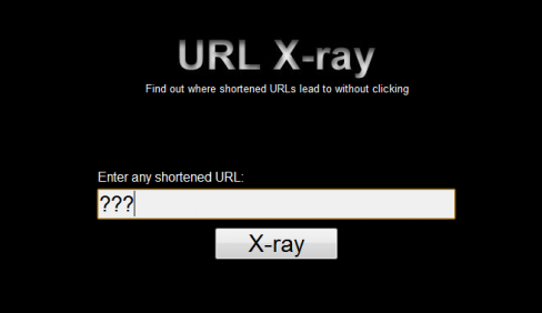 URL X-Ray homepage