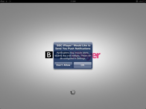 BBC global iPlayer app screenshot
