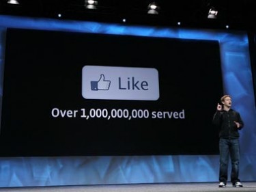 Facebook CEO Mark Zuckerberg on stage