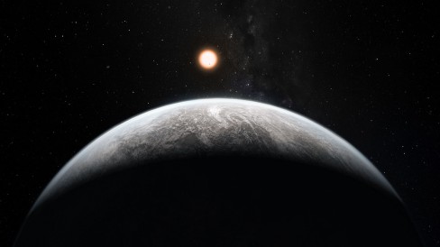 Artists’s impression of one of more than 50 new exoplanets found by HARPS: the rocky super-Earth HD 85512 b 