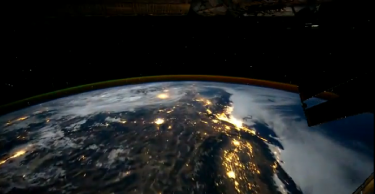 The International Space Station Looking Down on Earth