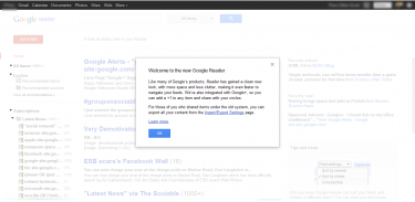 Google Reader's Update