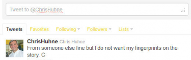 Huhne deleted his tweet but not before people took screenshots of it.