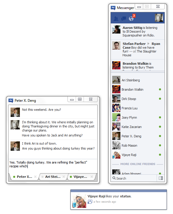 Desktop facebook chat Fake Facebook