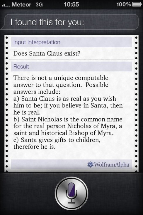 Siri, does Santa exist?